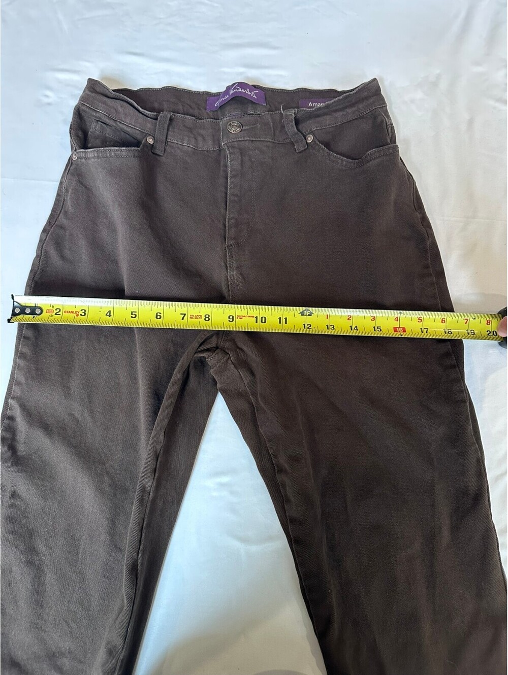 Gloria Vanderbilt size 6Short Amanda Brown Classic Fit Straight Leg Jeans - Picture 5 of 8